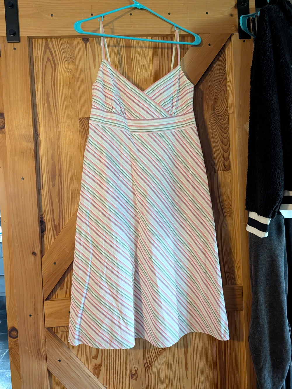 J. Crew Pastel Striped Midi Sundress in Pink, Mint & Cream